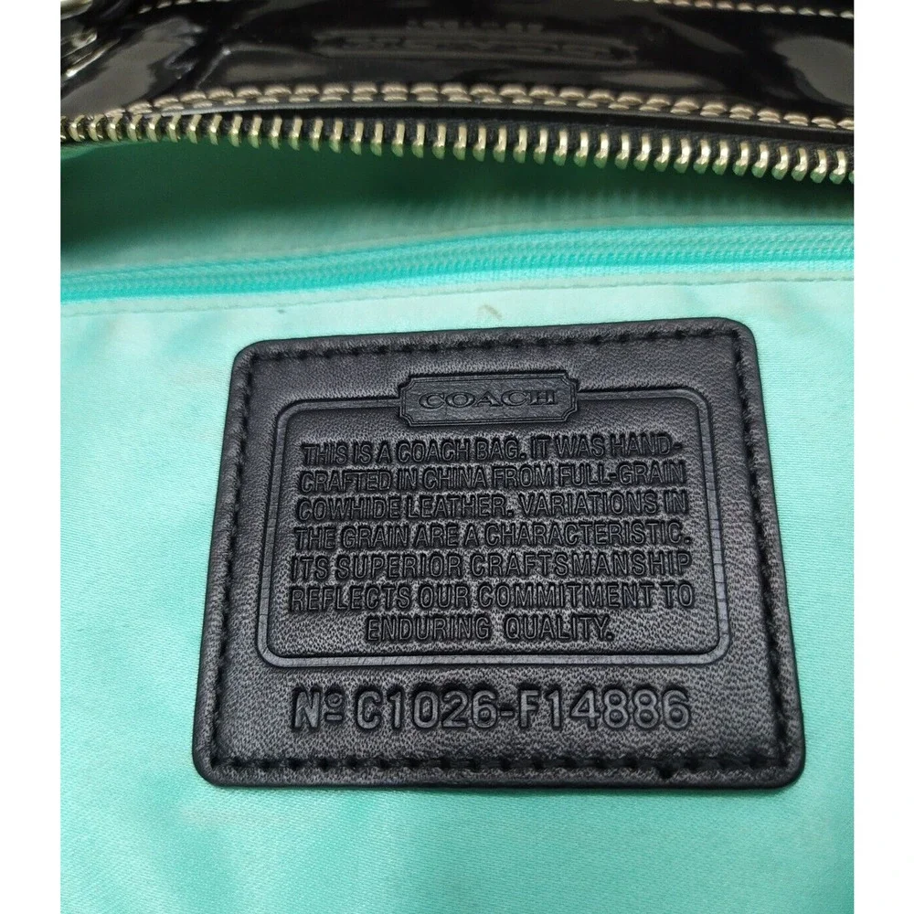 Coach Chelsea Black Leather Pocket Zipper Closure Hobo Shoulder Bag